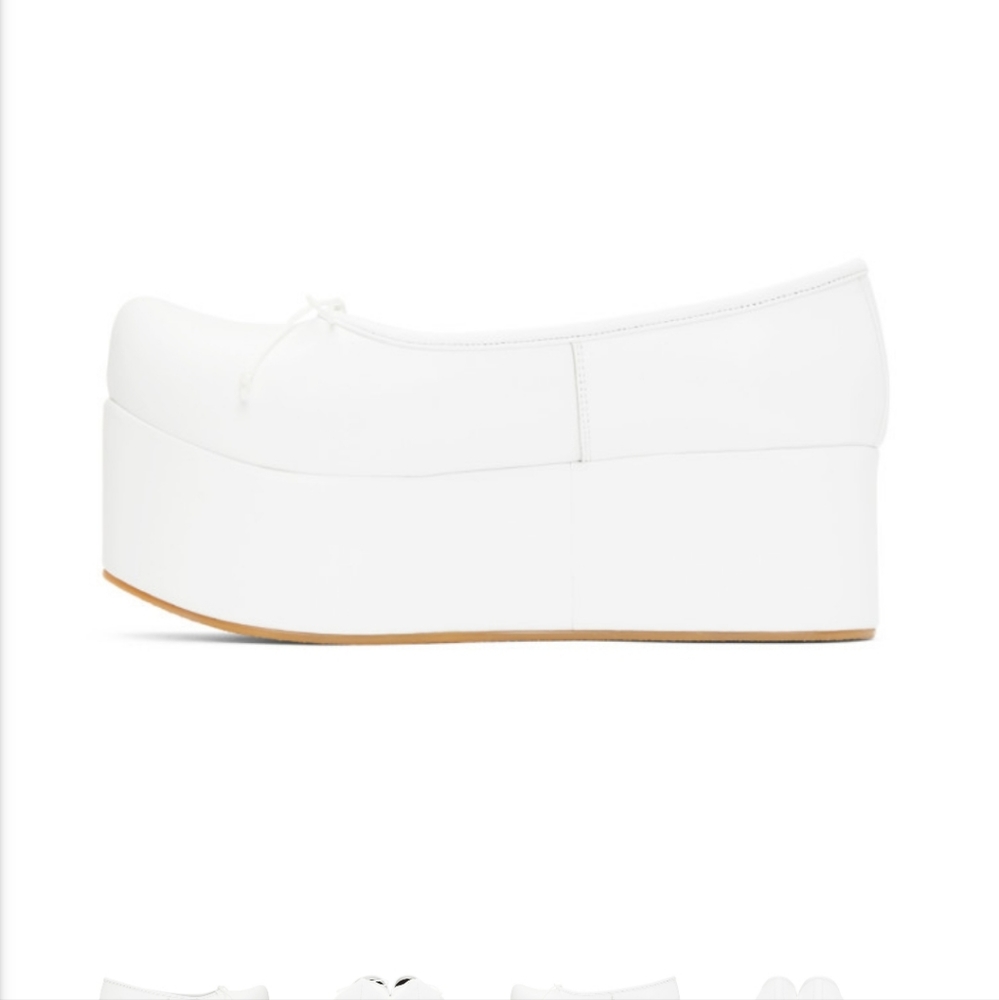 Flat Apartment Ballerina Platform Lambskin Shoes - Picture 2 of 12